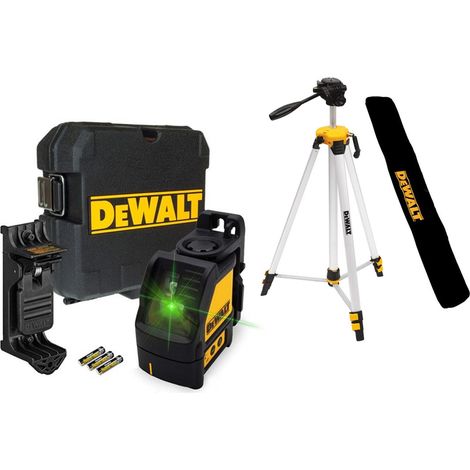 Dewalt DW088CG Green Cross Line Laser Level Self Levelling + Bracket Tripod +Bag (1/4)