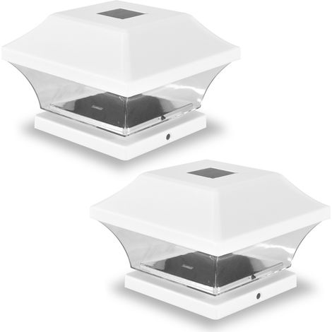 iSolar Solar Post Light White 2 Pack (1/5)