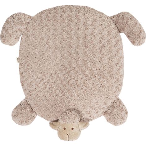 Tapis de couchage pour animaux de compagnie, doux et élastique, respectueux de la peau, empêche le glissement en forme de mouton, coussin de lit pour chat, chiot, chien, couleur thé au lait (1/5)