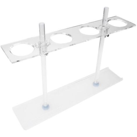 Support pour entonnoir en plexiglas, réglable en hauteur avec 4 trous, accessoire de laboratoire durable. (1/5)