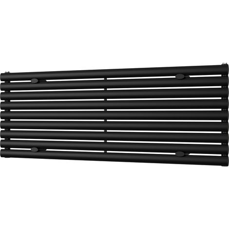 Omeara Axis - Black Horizontal Radiator H522mm x W1400mm Single Panel (1/3)