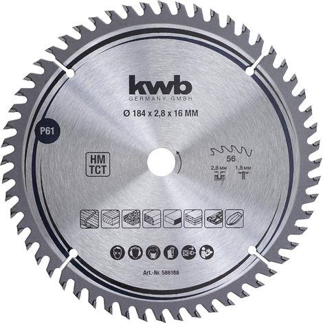 kwb  586168 Hartmetall Kreissägeblatt 184 x 16 mm  1 St. (1/4)