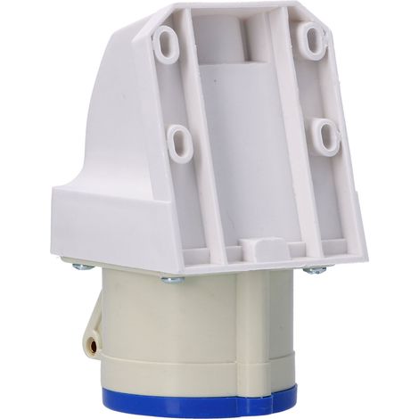 Lot de 2 prises de surface industrielles étanches fixes, 3 broches monophasées 220-250V 32A 2P+T IP44, modèle ZNG-123, emballées sous film bulle, pour usage professionnel. (1/5)