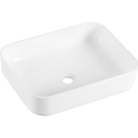 Vasque à poser Snello rectangulaire blanche 50 x 39 cm (1/5)
