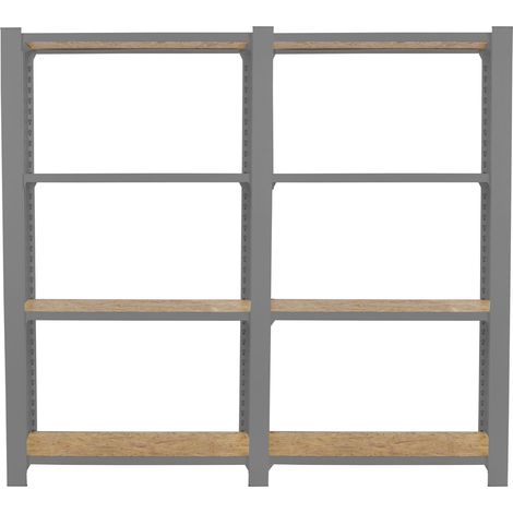 Officlick Étagère de rangement extérieure gris 200 kg (1/5)