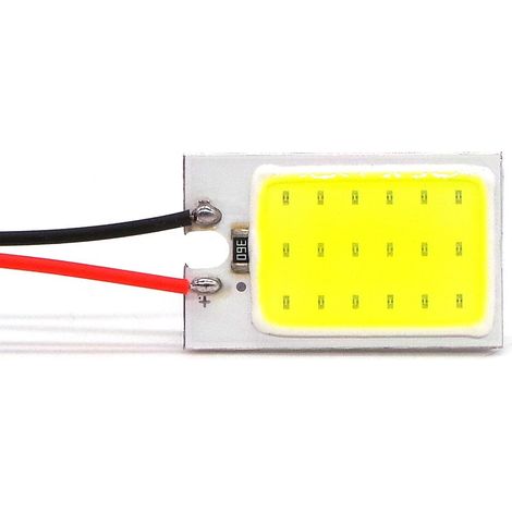 2 panneaux LED COB 26 mm x 16 mm 12 V T10, SV8.5, T4W 350 lm blanc (1/5)
