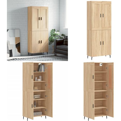 Highboard Sonoma-Eiche 69,5x34x180 cm Holzwerkstoff - Holzschrank - Sonoma-Eiche (1/5)