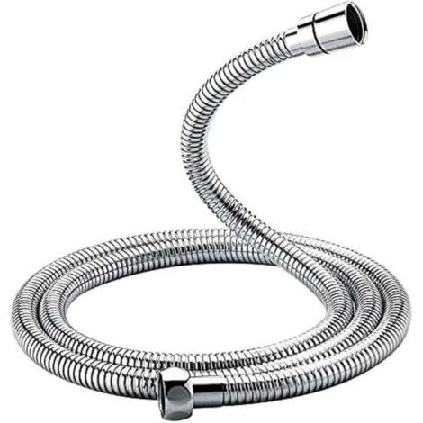 Tubo doccia universale (1,5 m), antitorsione, anti-attorcigliamento, acciaio inox/cromo