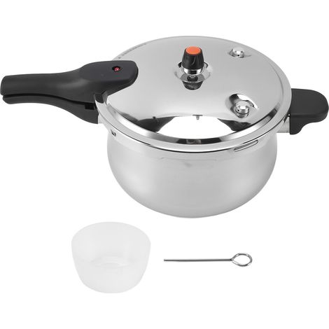 Autocuiseur en acier inoxydable 80 KPA antidéflagrant avec valve de limite pour cuisinière à gaz induction flamme nue 6 L, 24 cm de diamètre (1/5)