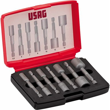 Kit USAG 664 B/S7 7 inserti magnetici a bussola esagonale 1/4″ U06640015