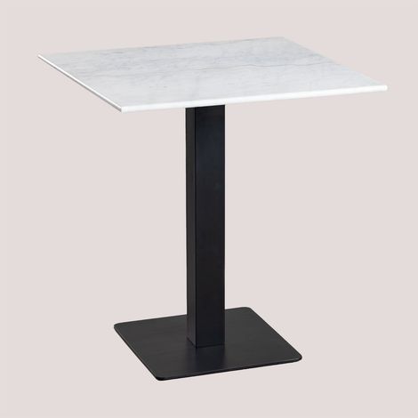 SKLUM Livanto quadratischer Bartisch aus Marmor  &x2194&xFE0E 70 cm                    Weißer Marmor Guangxi              (1/5)