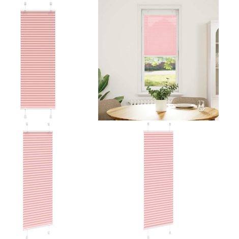 vidaXL Store plissé rose 40x150 cm largeur du tissu 39,4 cm polyester (1/5)