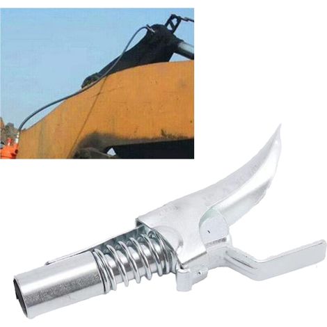 Pince à démontage rapide pour graisseur, tête en acier avec clip de verrouillage, étui plastique, adaptée voiture, bateau, excavatrice. (1/4)
