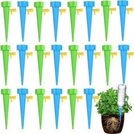 40pz Bottiglia per Irrigazione a Goccia, Innaffiatore Automatico per Piante con Valvole, per Giardino, Interni ed Esterni, Vasi da Fiori (1/5)