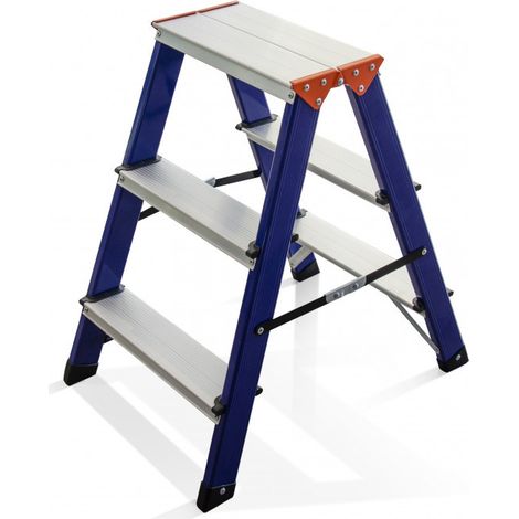 Edma - Escalera de 3 peldaños, altura máx. 59 cm - 260255