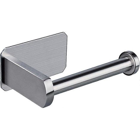 Selbstklebender Toilettenpapierhalter, kein Bohren erforderlich, aus Edelstahl (silber).