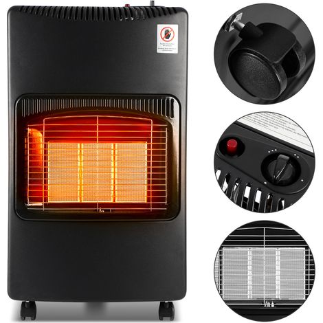 Riscaldatore a gas a infrarossi pieghevole da 4,2 kW, tubo e regolatore con convertitore europeo Bombole di butano o propano fino a 15 kg (1/5)