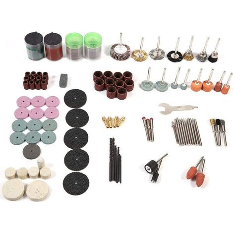 Rotary Tool Accessories Set of 147, Rotary Tool Kit with 1/8" Shank Diameter for DIY, Engraving, Cutting, Grinding, and Polishing Wood and Metal