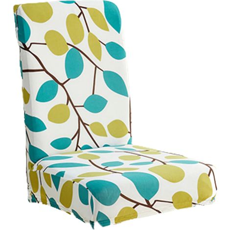 Housse De Chaise - Élastique - Lavable En Machine - Motif Fleur Printemps Été Automne Hiver - Pour Chaise De Salle À Manger - 1 Pièce