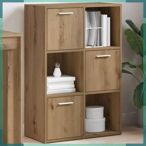 855971 Bibliothèque chêne artisanal 60,5x30x90 cm bois d'ingénierie (1/5)