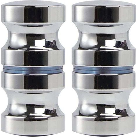 Set mit 2 Duschtürgriffen aus Glas und Edelstahl für Zuhause, Büro und Hotel (1/4)