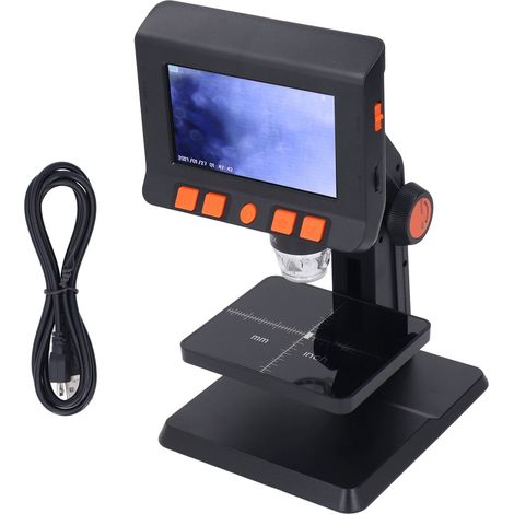 Microscope numérique 1000X HD à mise au point précise, support réglable et éclairage LED pour observations biologiques (1/5)