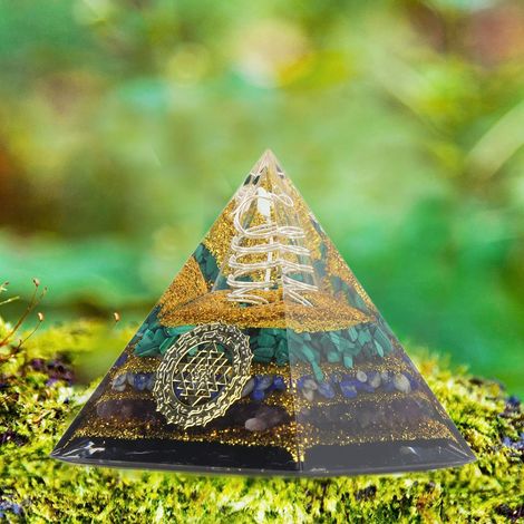 Pyramide de Cristal Énergétique Orgone - Pyramide en Cristal Méditation 6cm Purification Équilibre Stress Décoration Bureau Maison Pyramide Cristal Purification Stress Méditation 6cm Pyramide Pyramide (1/5)