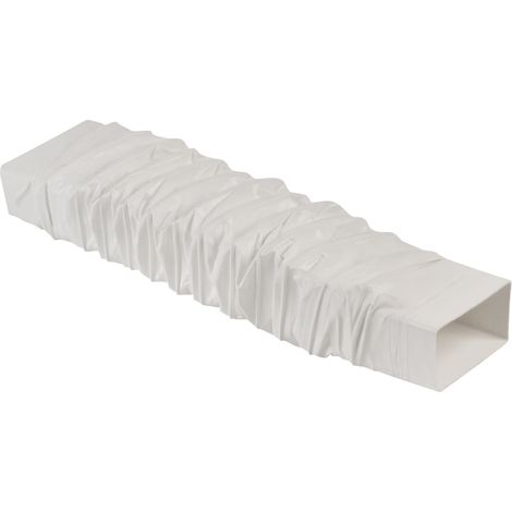 optimAIRo N10098 Adapter flexibel, Flachkanal Rundrohr Verbindung Luftführung, energieeffizient, Kunststoff weiß 111 x 54 (1/3)