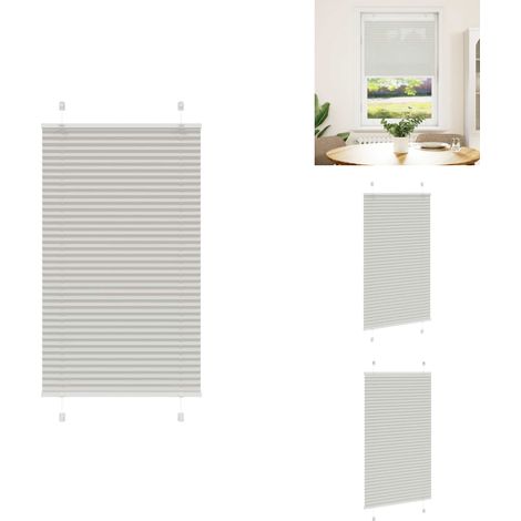 Plissee Hellgrau 75x100 cm Stoffbreite 74,4 cm Polyester - Plissee - Plissees - Faltrollo - Jalousie (1/5)