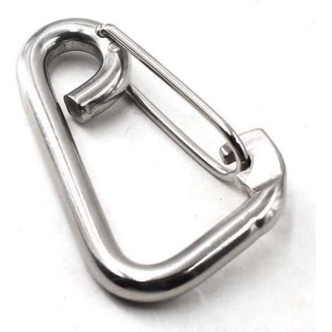 Mousqueton à ressort en acier inoxydable 304 de qualité marine pour escalade, randonnée, utilisation en extérieur,M16 (1/5)