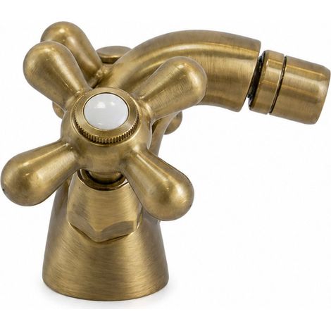 Rubinetto monoforo per bidet con due maniglie e bocca alta Ottone antico Piralla Rubinetteria Sofia 0SFF3094A17 Ottone Antico (1/5)
