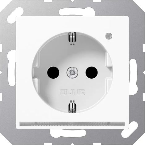 Jung SCHUKO-Steckdose 16A 250V LED-Orient.licht ws A 1520-O WW LNW (1/2)