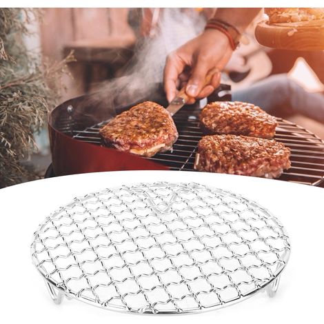 Edelstahl-Grillrost mit Antihaftbeschichtung, Grillnetz für Fisch und Fleisch (1/5)