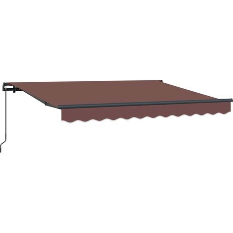 Tenda retrattile Marrone 350 x 200 cm Tessuto vidaXL (1/5)