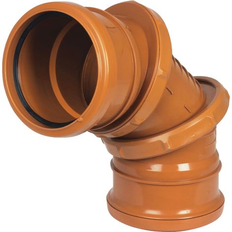 FloPlast 110mm Adjustable Bend - PVC-U Drainage Fitting (1/2)