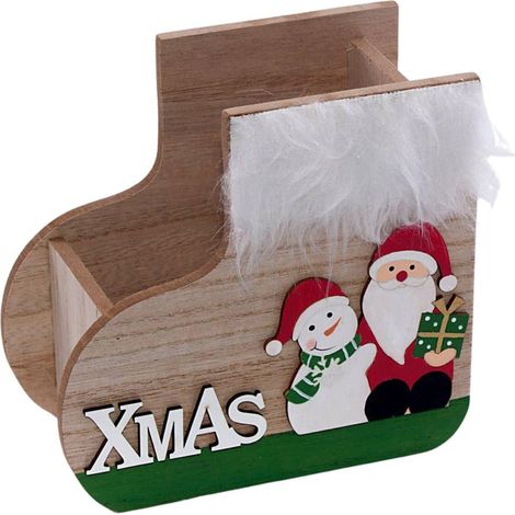 Cagette de Noël en forme de botte, 19 x 10 x H. 18 cm (lot de 3) (1/2)