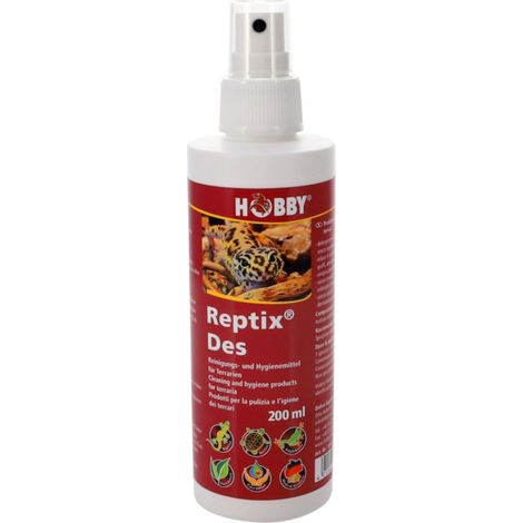 Hobby Reptix Des - Reinigungs- und Hygienemittel für Terrarien, 200 ml