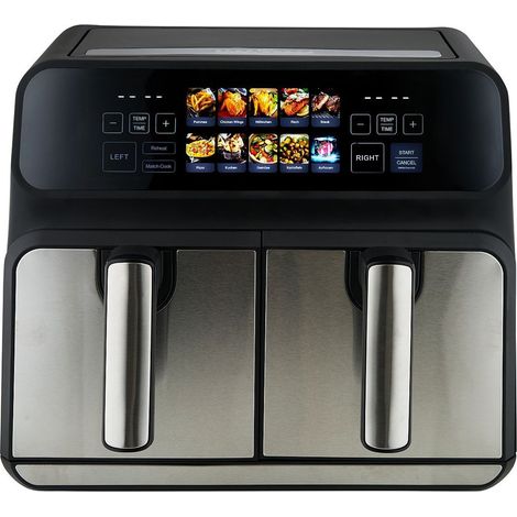 Friteuse à air 8L – 2200W – 2 zones de cuisson indépendantes – Écran tactile numérique – Cuisson rapide et saine – Proficook (1/4)