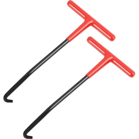 Tire Ressort Crochet Outil pour Moto, Ressort Echappement Moto, Crochet Tire Ressort Echappement, Outil Moto en Acier au Carbone, Poignée en T Ergonomique, Lot de 2, Léger et Durable (1/5)