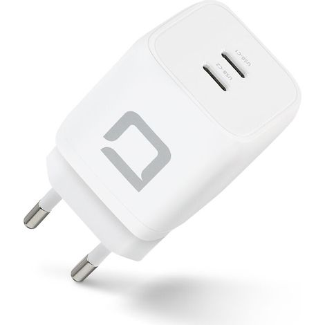 Alimentatore da rete Dicota interno 2Usb-C 45W 240V 2.5A 2prese Bianco [D31984] (1/5)