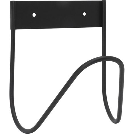 Support mural robuste pour tuyau d'arrosage en acier inoxydable 304, noir. (1/5)