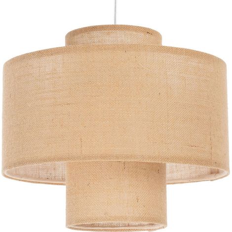 Suspension en jute et lin style naturel pour salon ou chambre - Beige sable naturel jute et lin (1/5)