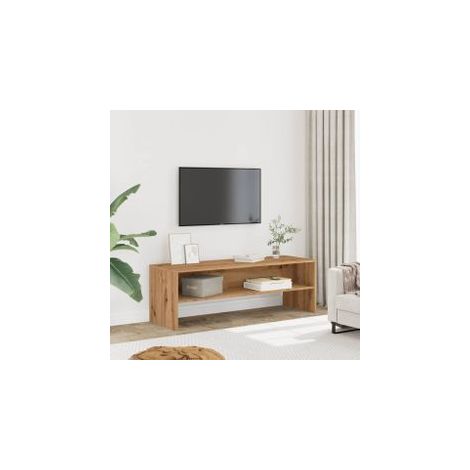 Meuble TV chêne artisanal 120x40x40 bois d'ingénierie (1/5)