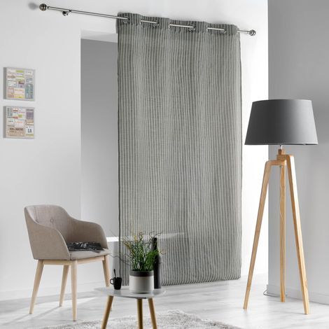 Moderner Fenstervorhang SOFIANE, 140 x 260 cm, grau
