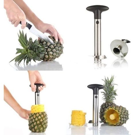 Trancheur/Éplucheur - Ananas - Acier Inoxydable - Neuf sous emballage