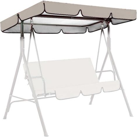 QORVA-Housse de balancelle de jardin 210D 249 x 185 cm, imperméable, durable, universelle, en tissu Oxford, protection UV, pour 3 places (1/5)