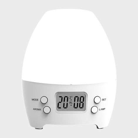 Sveglia 3 in 1 con diffusore di aromaterapia e luce notturna colorata con display LCD per camera da letto dei bambini, soggiorno e studio.