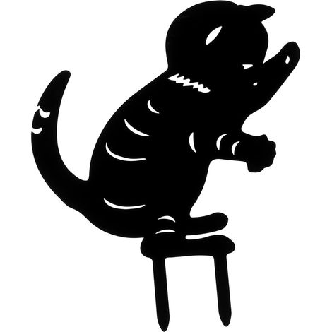 Black Cat Ironcraft Garden Ground Plug-in-Dekoration für die Dekoration der Terrasse im Hausgarten im Freien