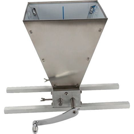 Broyeur de grains, en acier inoxydable, fonctionnement manuel et électrique, Argent (1/5)