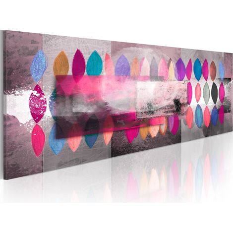 Quadro dipinto - Tavolozza di colori - 120x40 (1/4)